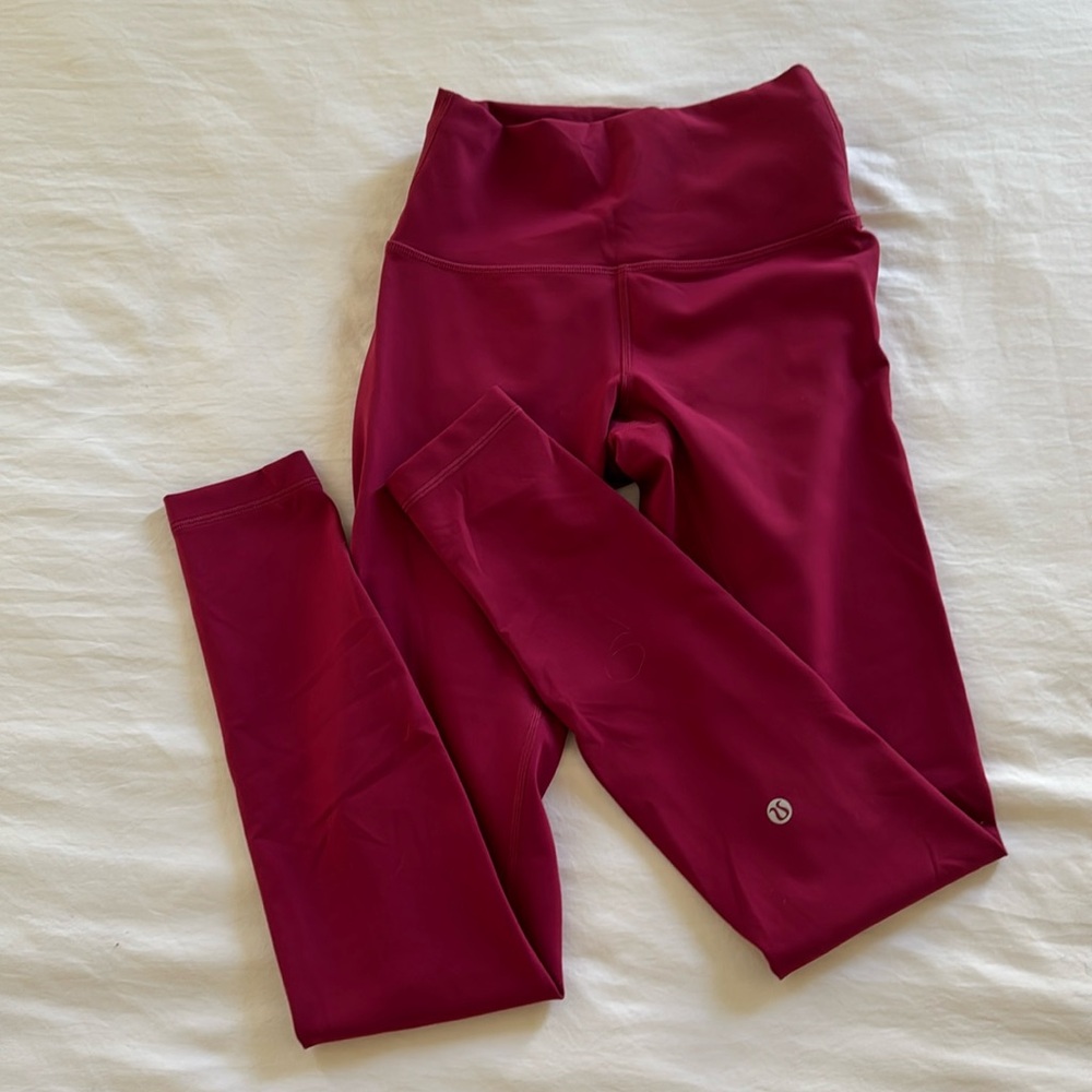 Burgundy Lululemon Leggings